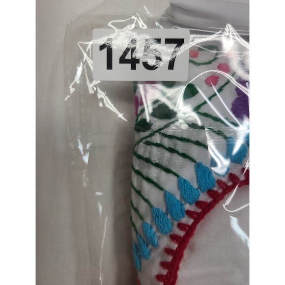 Handmade MuuMuu House Dress Hand Embroidered One size Leisure Lounging - Picture 10 of 10